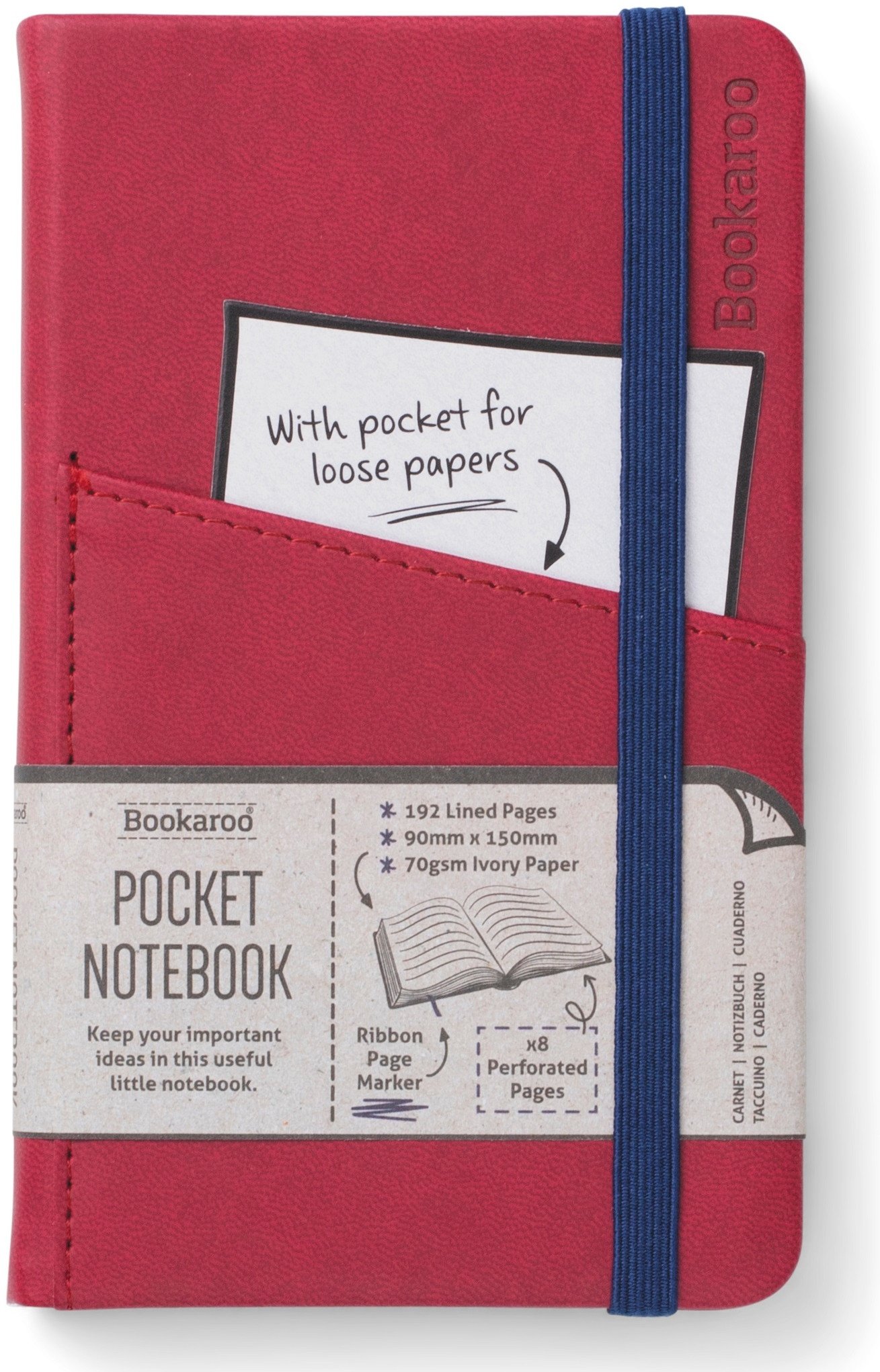 Bookaroo Notatnik Journal Pocket A6 - Bordowy