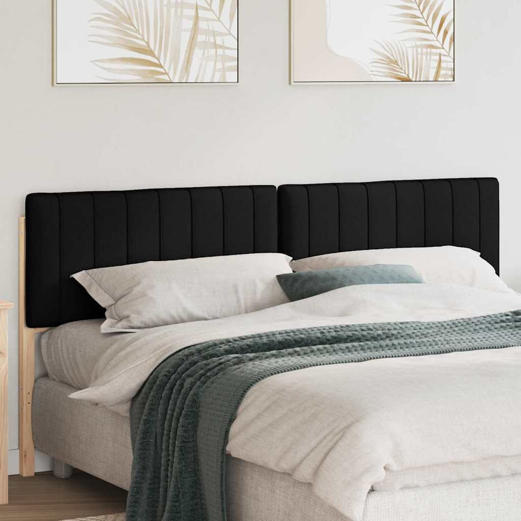 vidaXL Tapicerowane wezgłowie z zagłówkiem brązowym i czarnym 200 cm