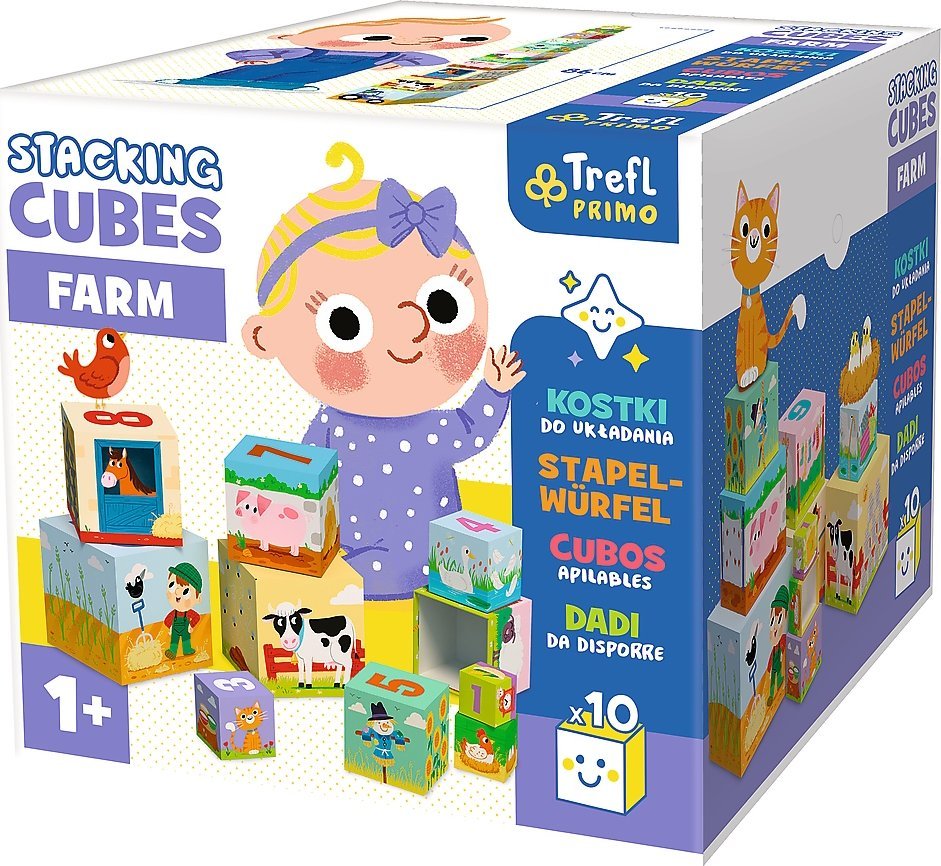Trefl Kostki do układania - Farma (61795)