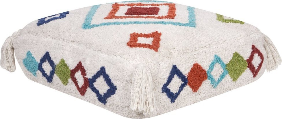 Beliani Poduszka podłogowa bawełniana 55 x 55 x 20 cm biała SEERANI