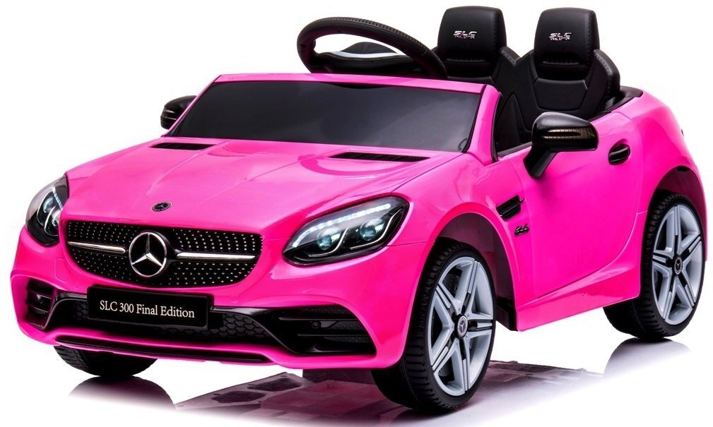 Mercedes SLC 300 różowy Piankowe Koła Eva, miękki fotelik Licencja Akumulator litowo-jonowy EDUKAMP