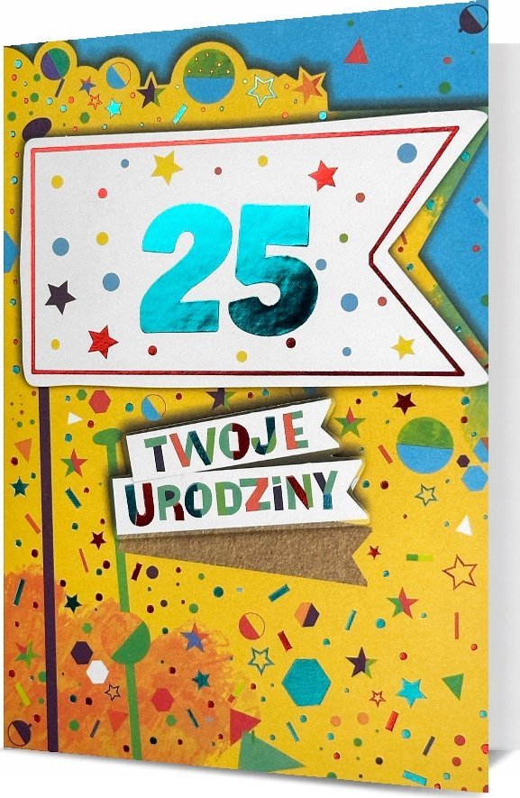 KUKARTKA Karnet B6 Urodziny (wymienne cyfry)