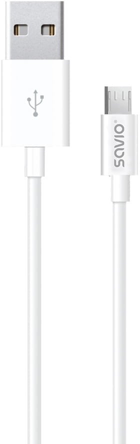 Kabel USB Savio USB-A - microUSB 2 m Biały (SAVIO CL-124)