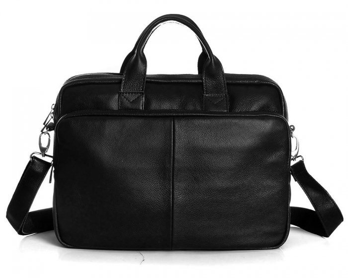 CZARNA SKÓRZANA TORBA NA LAPTOP SOLOME PREMIER