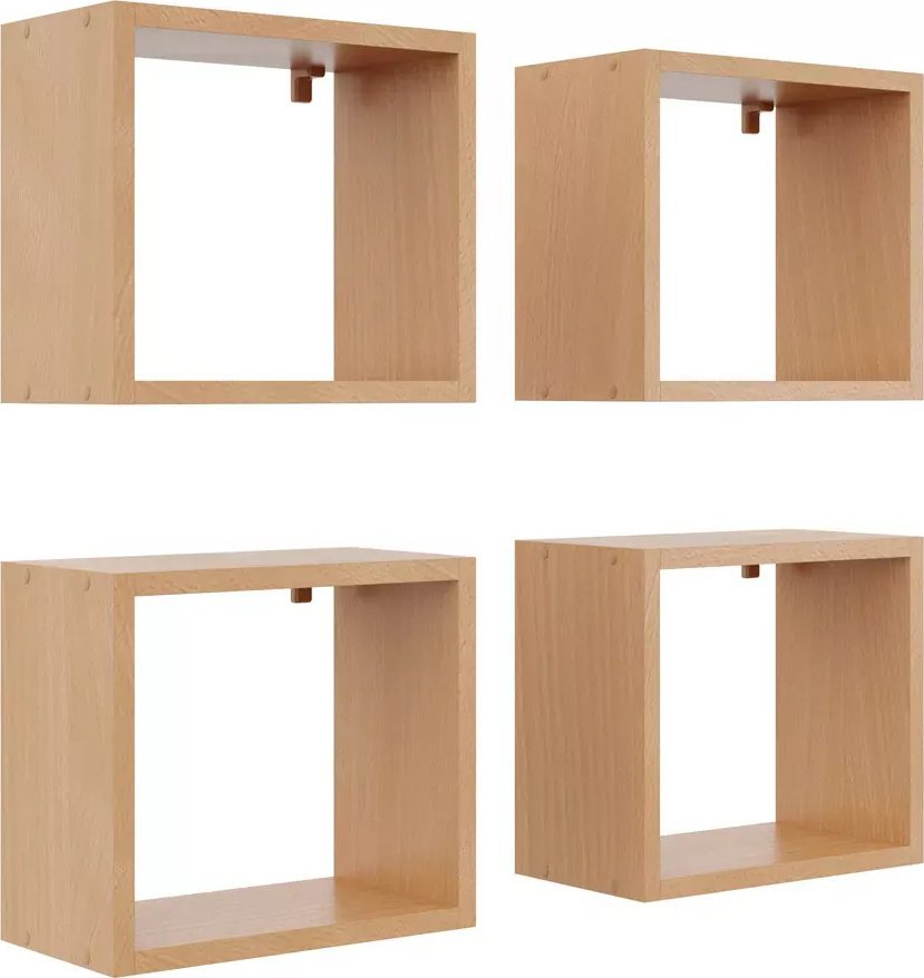 Elior Komplet kwadratowych półek w kolorze buk - Hermos