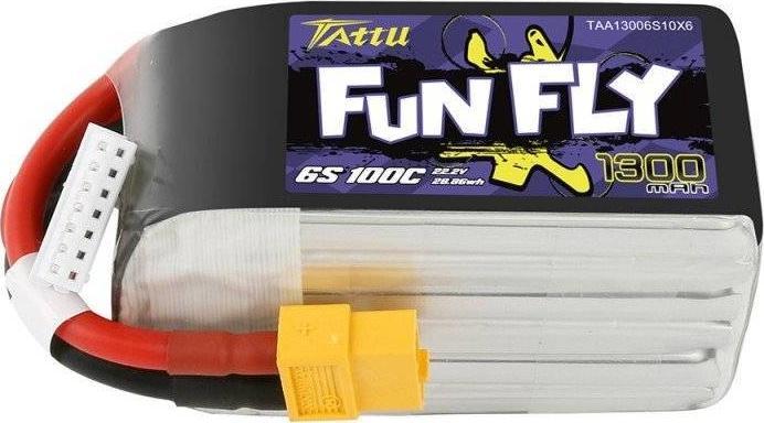 Tattu Akumulator Funfly 1300mAh 22.2V 100C 6S1P XT60 (TAA13006S10X6)