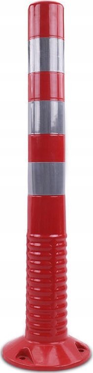 SŁUPEK UCHYLNY 75 CM ELASTYCZNY BLOKUJĄCY PACHOŁEK DROGOWY CZERWONY