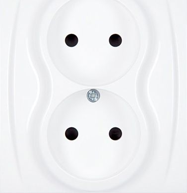 Karlik LOGO Gniazdo podw˘jne b/u 2x2P biay LGP-2