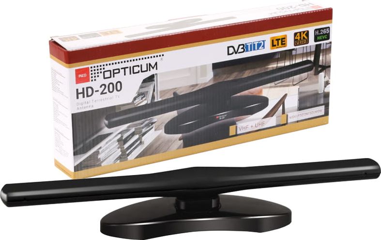 Antena RTV Opticum Antena pokojowa DVB-T2 4K (HD-200)