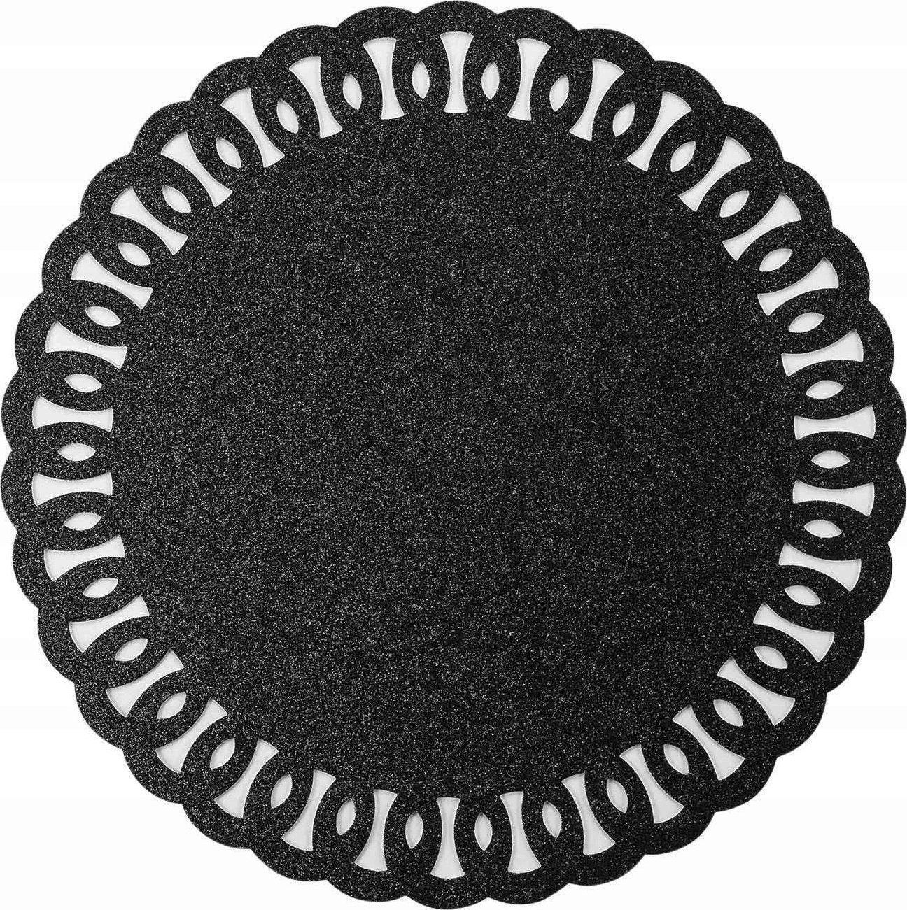 Douceur d`Interieur Podkładka na stół GUIRLANDE, brokatowa, Ø 38 cm