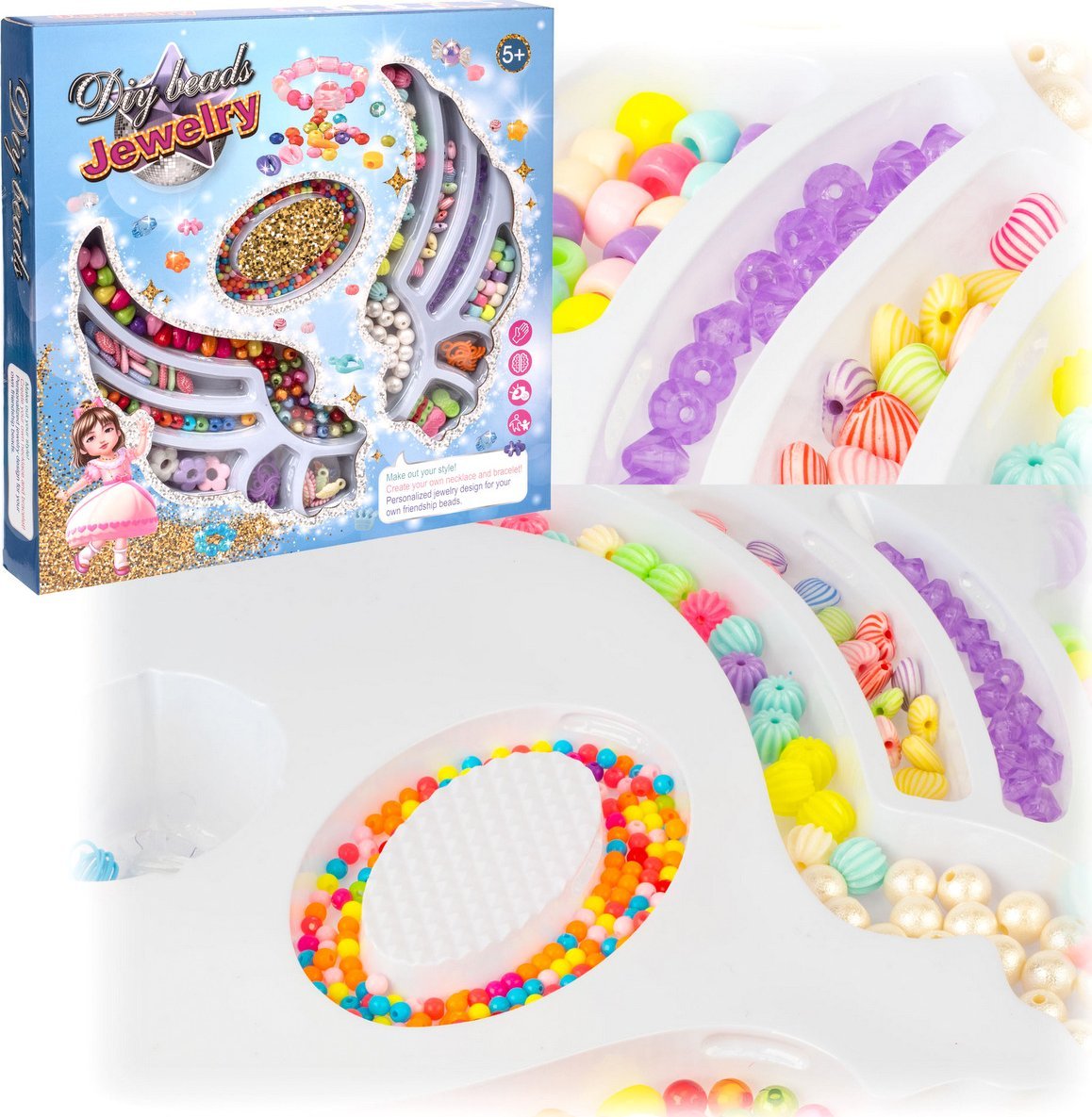 KORALIKI DO ROBIENIA BRANSOLETEK BIŻUTERII ZESTAW