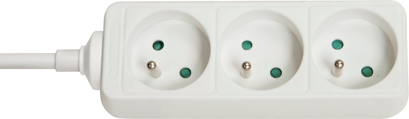 Lindy 73120 rozgałęziacz 3 x gniazdo sieciowe Wewnętrzna Biały