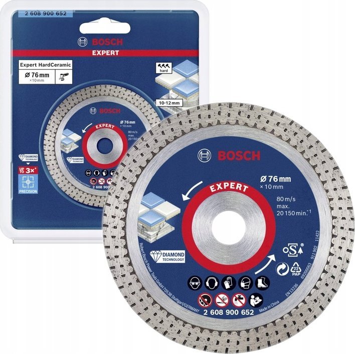 Bosch Diamentowa tarcza tnąca Expert HardCeramic 76x10mm
