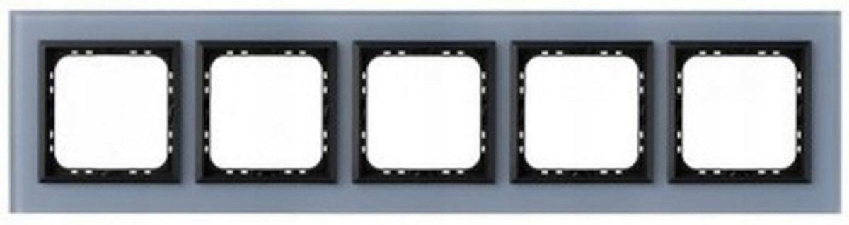 SONATA Ramka pięciokrotna niebieskie szkło szronione R-5RGC/80/33