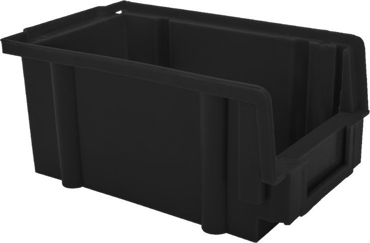 Magazynuj Pojemnik plastikowy warsztatowy, kuweta z polipropylenu. Wym: 149x89x69mm (kolor: czarny)