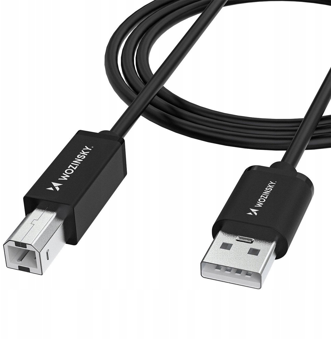 Kabel USB Wozinsky USB-B - USB-A 2 m Czarny (5907769376634)