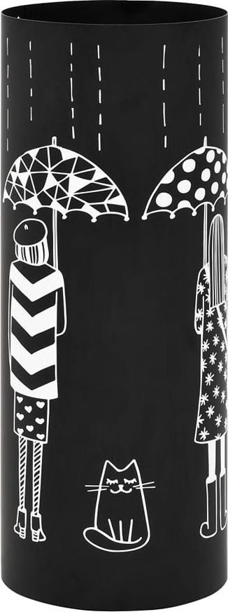 Elior Czarny ozdobny stojak na parasole do przedpokoju - Istro 3S