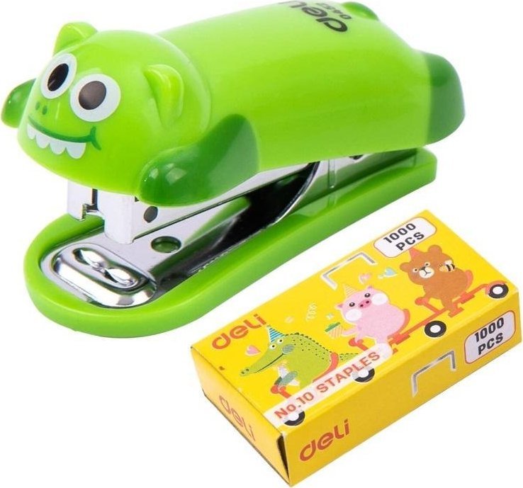 Zszywacz do 15 kartek zszywki 10 krokodyl DELI