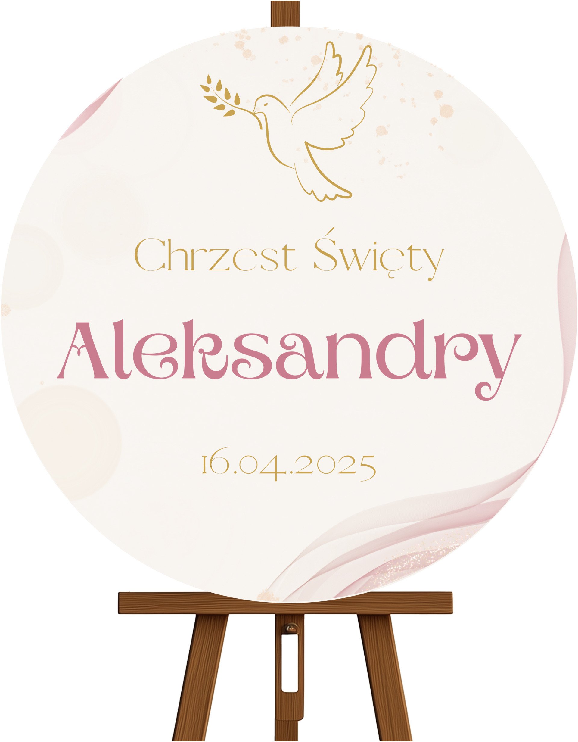 Tablica Powitalna na Chrzest Święty 50x70cm Personalizowana