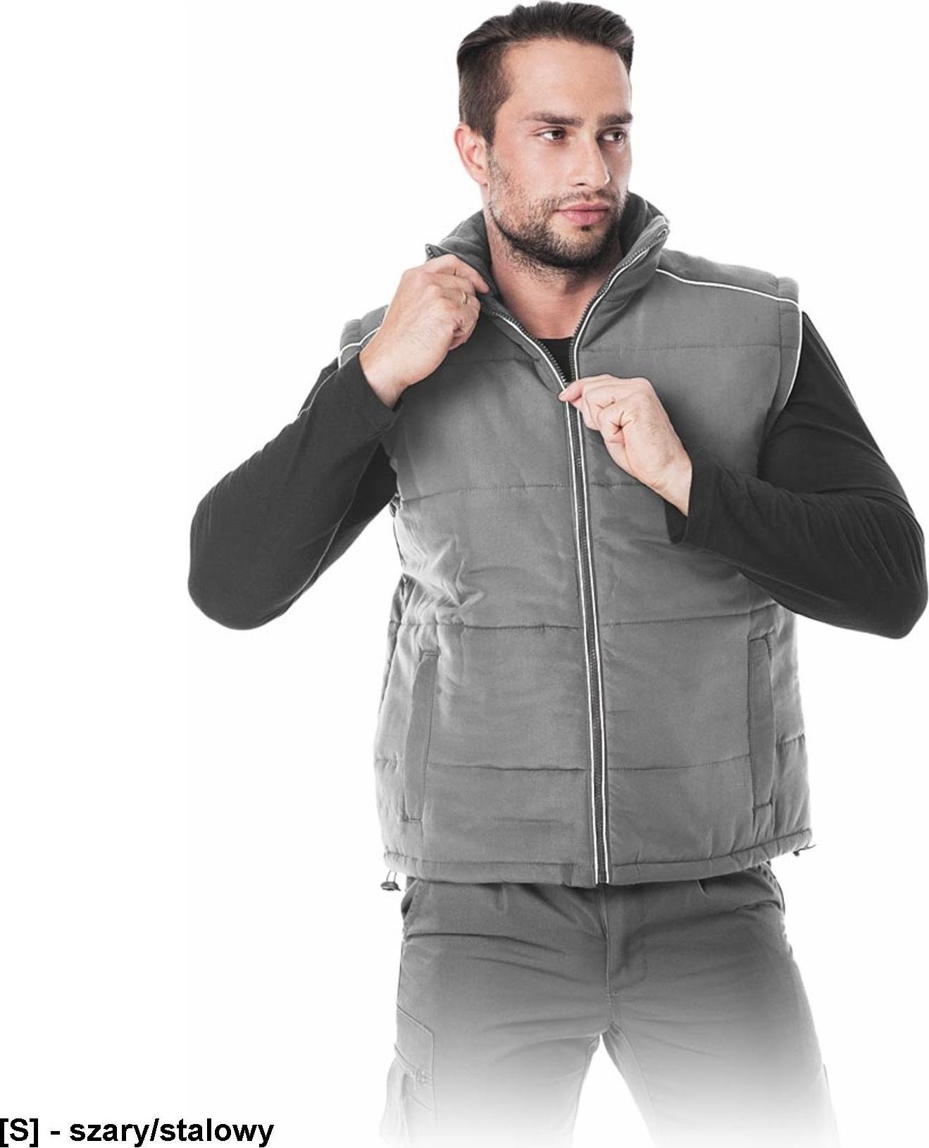 R.E.I.S. FOKA - Bezrękawnik - szary/stalowy L