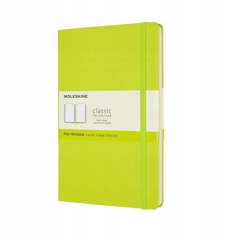 Notes MOLESKINE Classic L (13x21cm), gładki, twarda oprawa, 240 stron, lemon green