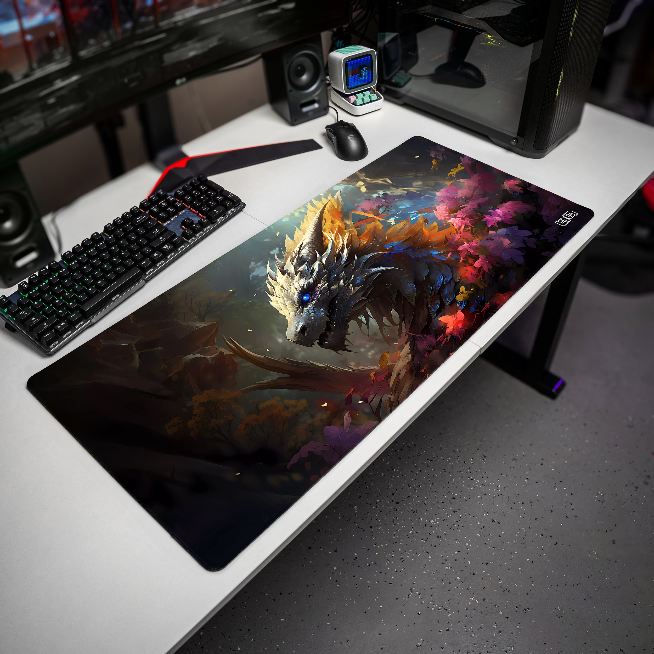 Podkładka Tilt PODKŁADKA POD MYSZ GAMINGOWA Niebieskooka Bestia 90x40 TILT Dla gracza