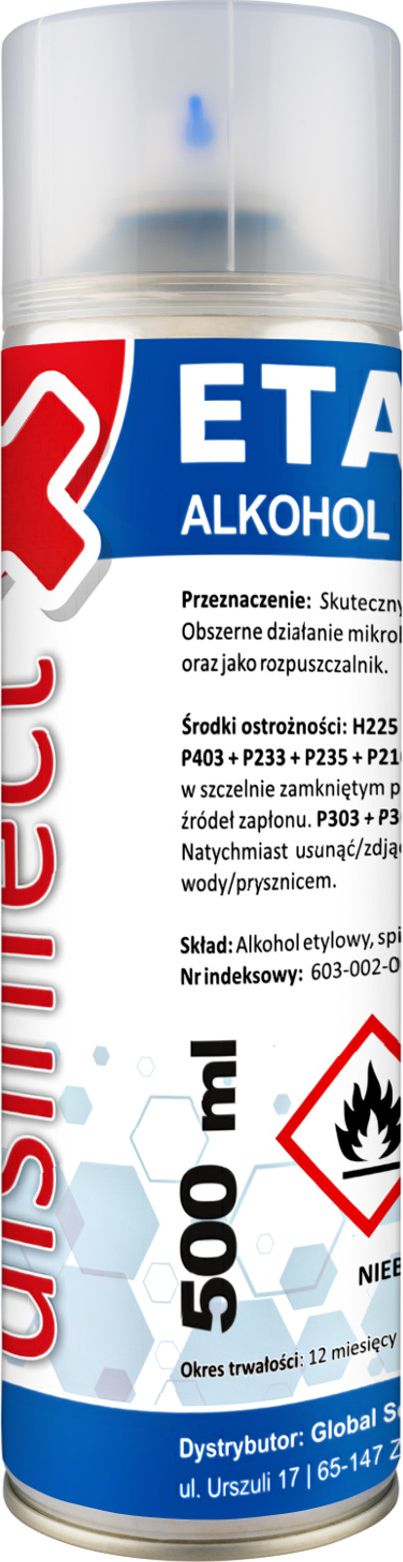 GSG ETANOL - Alkohol etylowy skażony DISINFECT 99% spray 500ml