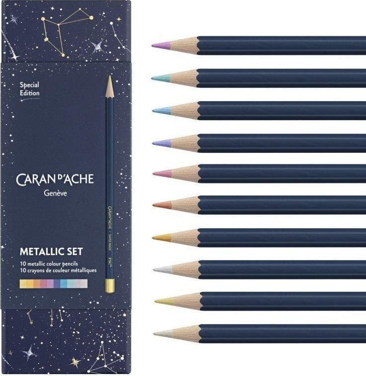 Kredki Cosmic Blue metaliczne 10 kolorów