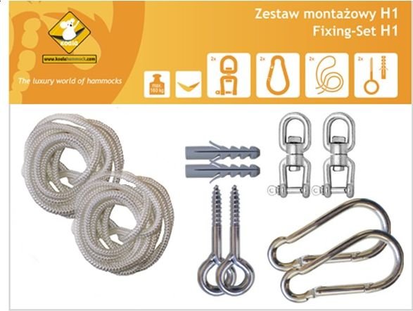 Koala Zestaw montażowy H1 do hamaków, biały (koala/zh1_16)