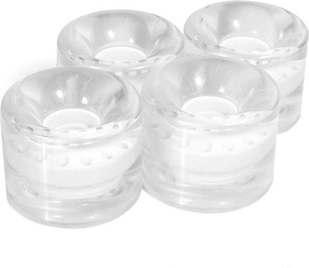 SMJ sport Kółka do fiszki 59x46 mm półprzezroczyste białe