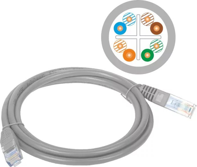 Alantec Patchcord U/UTP cat 6 A-LAN KKU6SZA1 1m szary