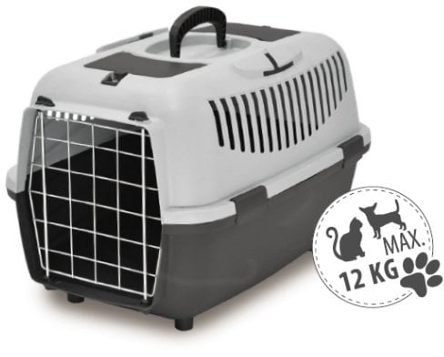 PETMAX Transporter NOMADE 3 METAL Szary 60x40x38