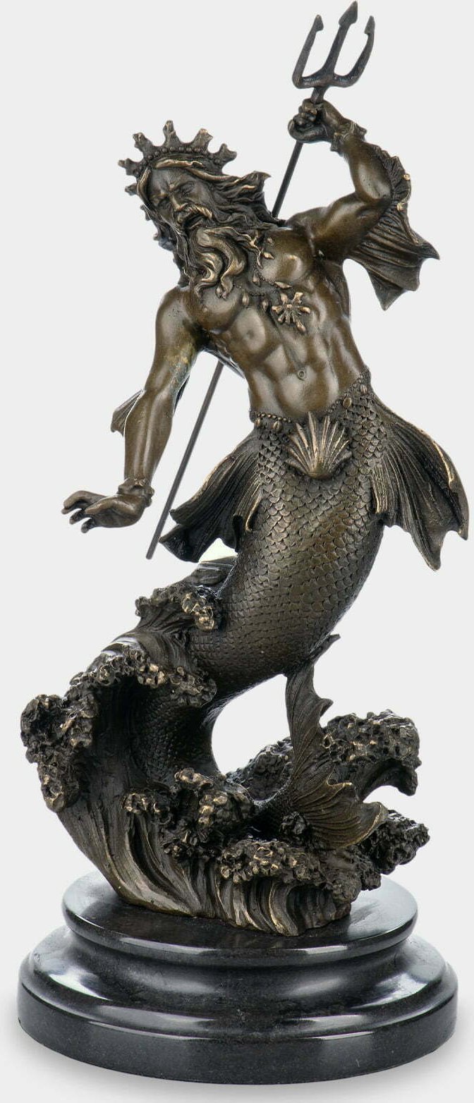 rzezbyzbrazu Posejdon Władca Mórz Rzeźba z Brązu