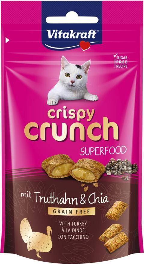 Vitakraft Vitakraft Kot 60g Crispy Crunch Indyk Chia /8