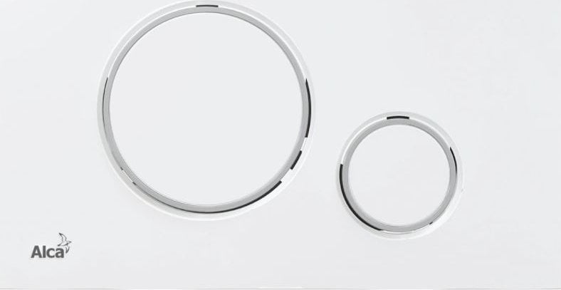 ALCADRAIN THIN - Przycisk sterujący do systemów podtynkowych, biały-połysk/chrom-połysk