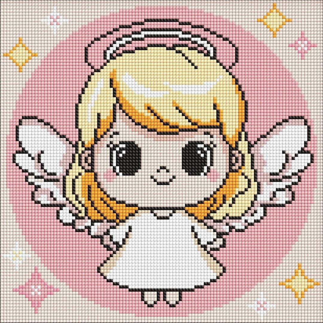 Ideyka Diamentowa mozaika Kids - Święty Aniołek 30x30cm