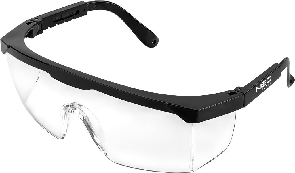 Neo Okulary ochronne, białe soczewki, regulowane zauszniki