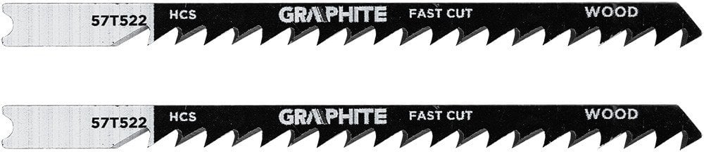 Brzeszczot do wyrzynarki, 6 TPI, HCS, uchwyt typu U, 2 szt., cięcie krzywoliniowe, szybkie cięcie