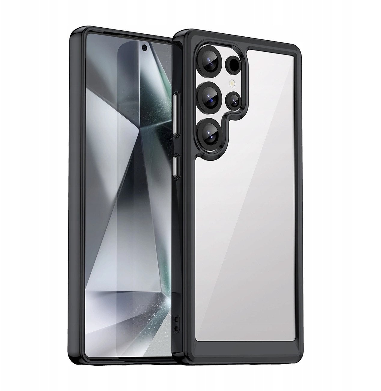 Etui silikonowe Outer Space Case z żelową ramką do Samsung Galaxy S25 Ultra - czarne