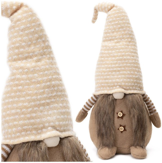 Springos Figurka dekoracyjna do świątecznego wystroju wnętrz, gnom, krasnal stojący UNIWERSALNY