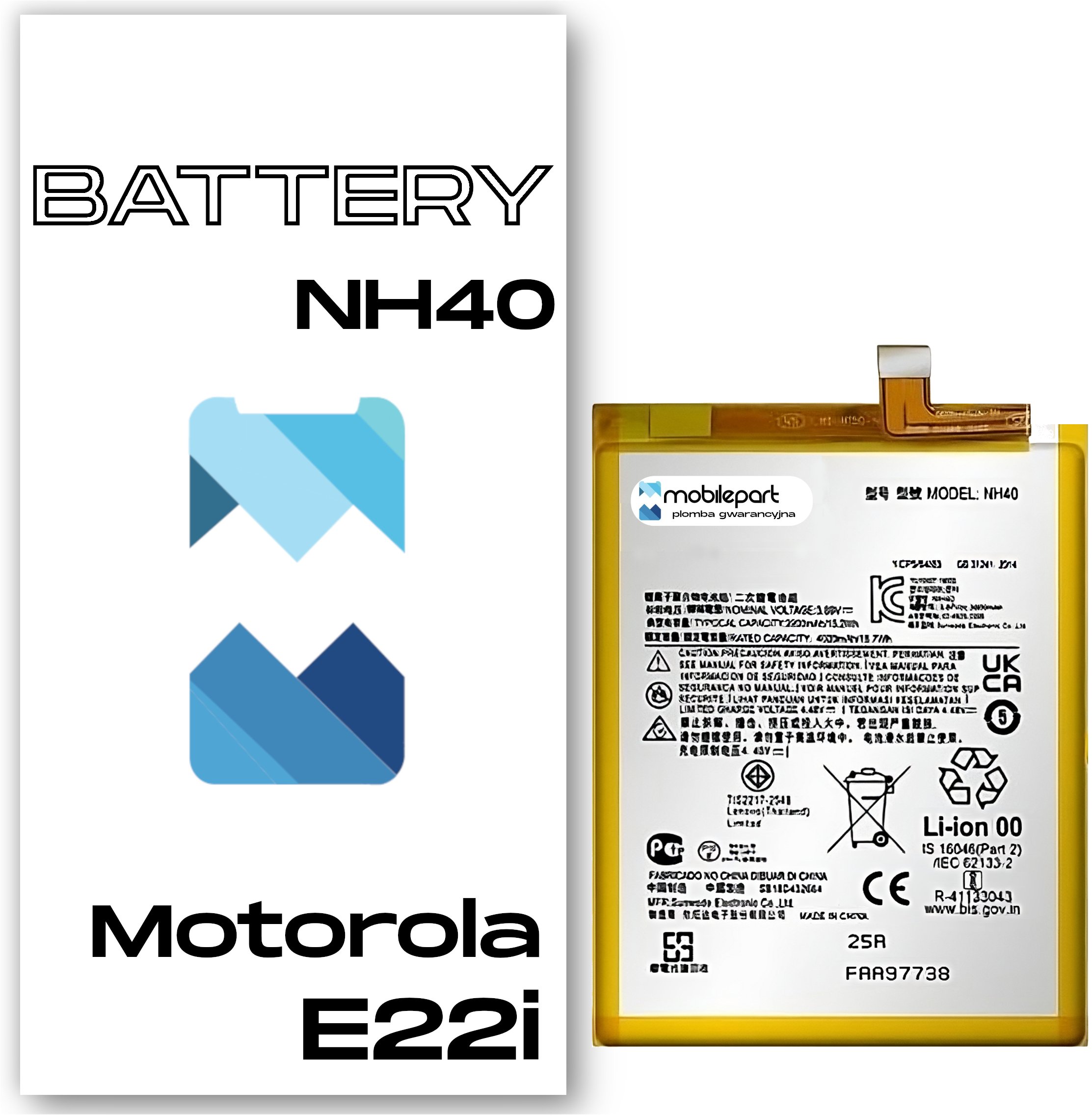 Bateria do Motorola E22i XT2239 Świeżej Produkcji Nowy Akumulator NH40