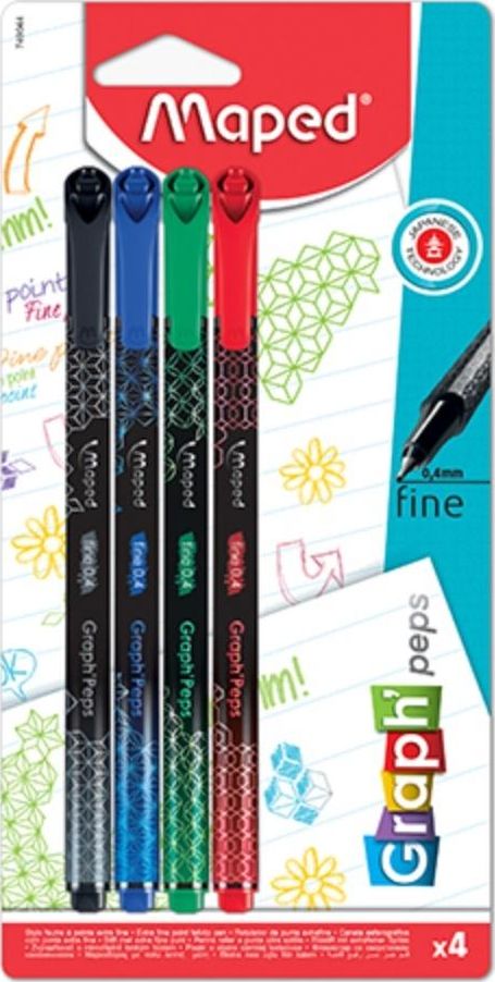 Maped Cienkopis Graph Peps Deco 4 kolory MAPED