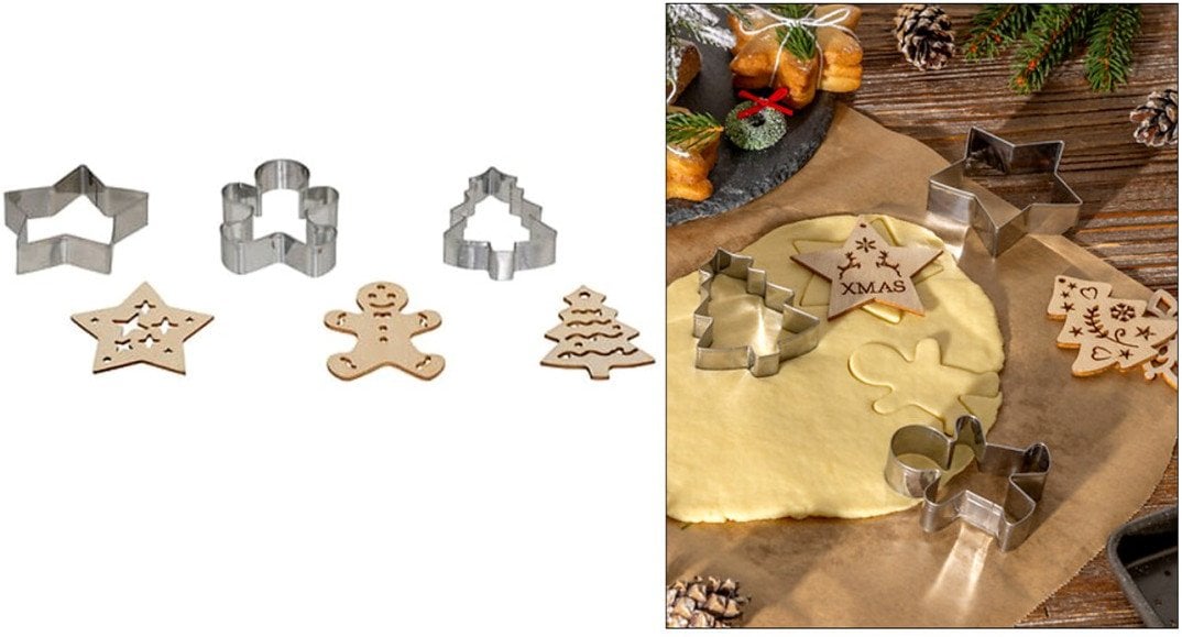 Świąteczne foremki do pierników, 3 sztuki