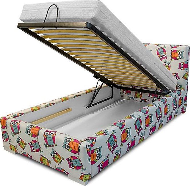 Elior Łóżko z pojemnikiem na pościel Dinks 90x200 - 45 kolorów