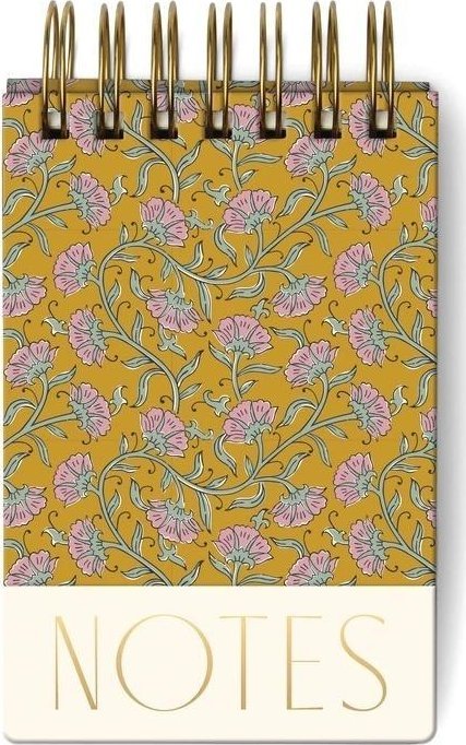 Notatnik 192K Twin Wire Chunky Green Vintage Flora