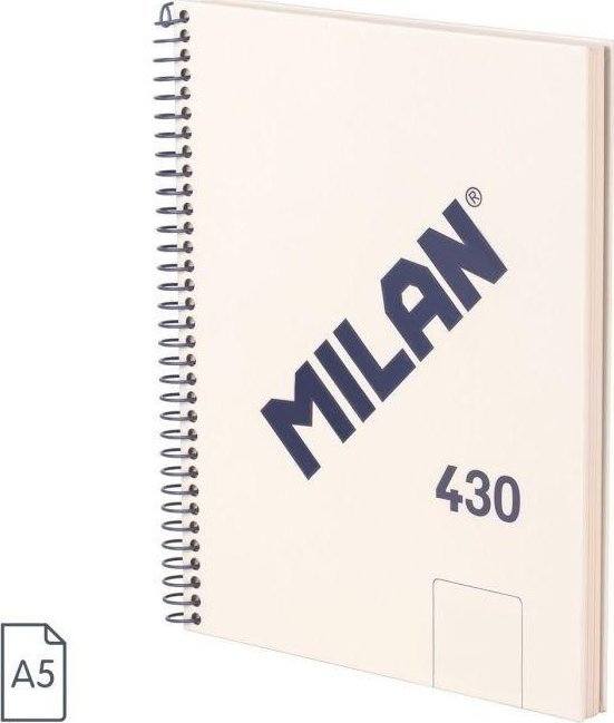 Zeszyt na spirali A5/80K gładki 1918 beżowy MILAN