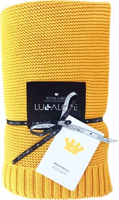 LullaLove Bambusowy kocyk 80x100 cm Musztarda z miodem Lullalove