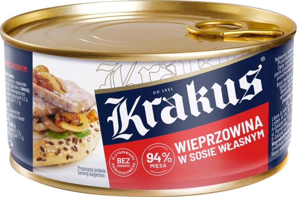 Krakus Krakus Konserwa wieprzowina w sosie własnym 300 g