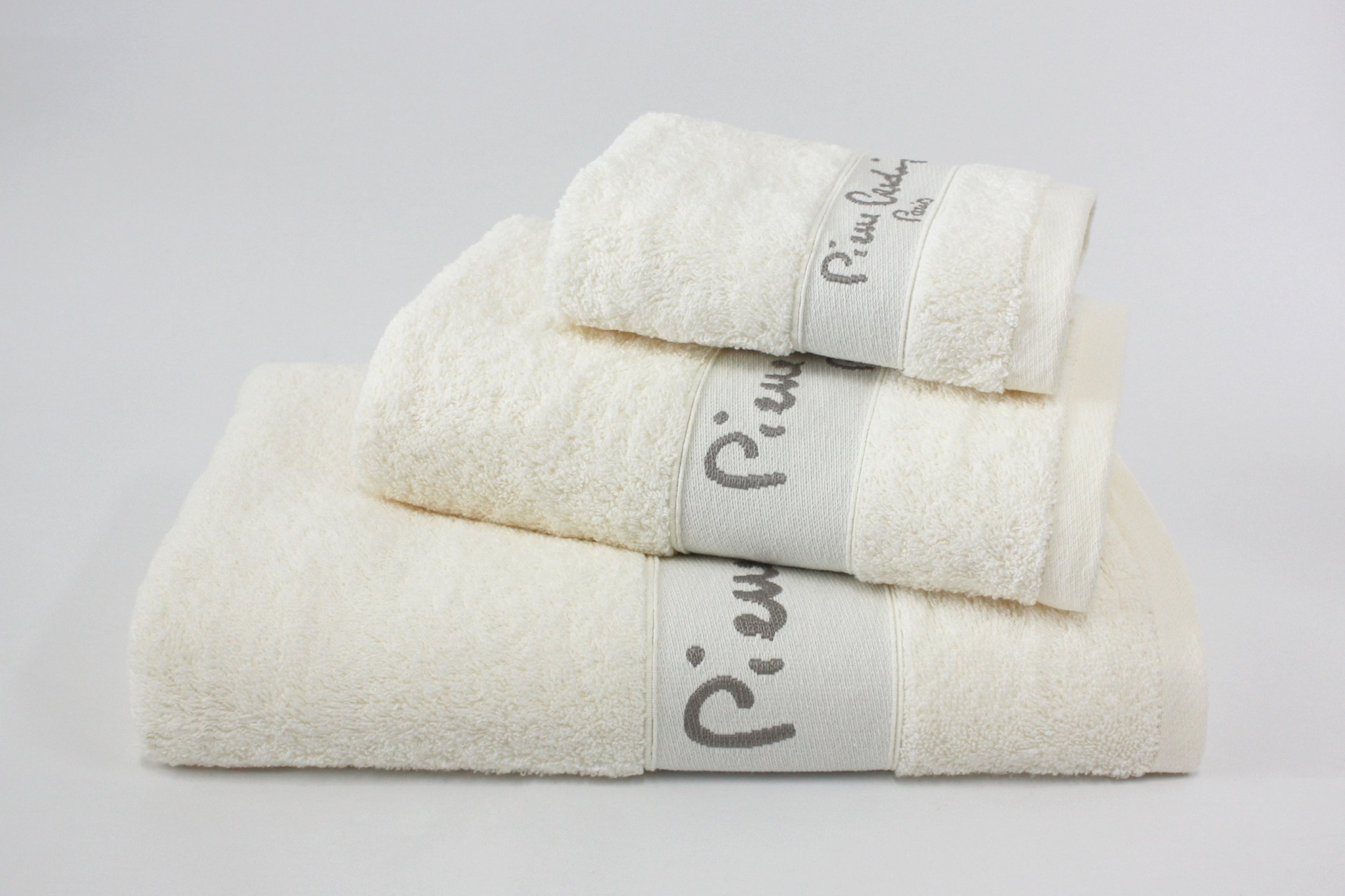 TOWEL SETX3 PIER CARD 103 MILK 450GSM