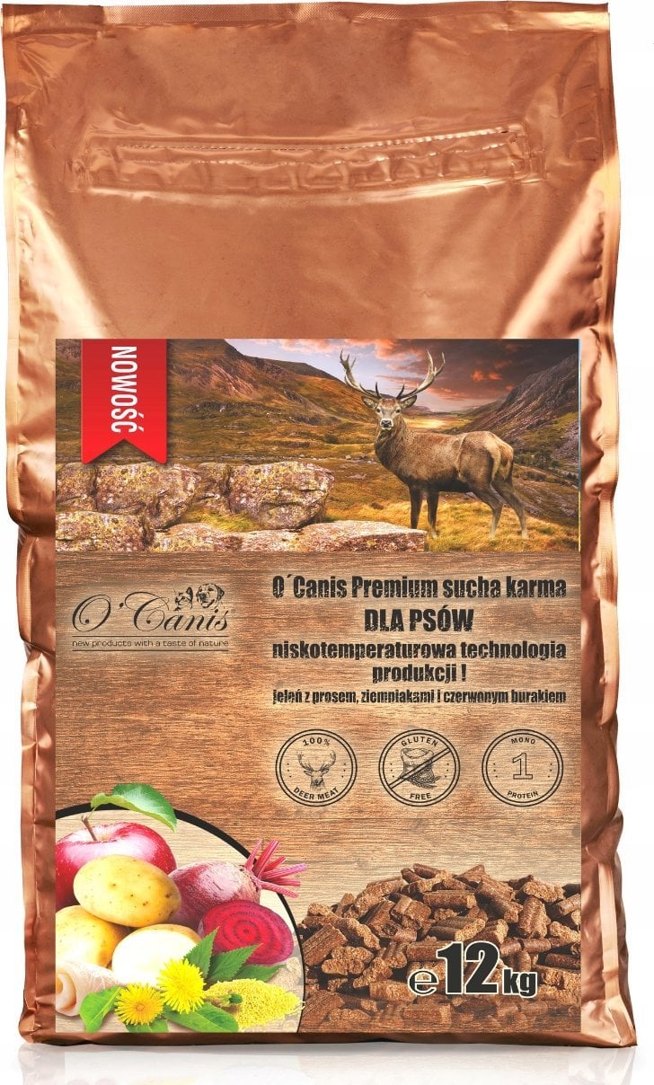O´Canis Premium jeleń,ziemniak,burak dla psa 12kg